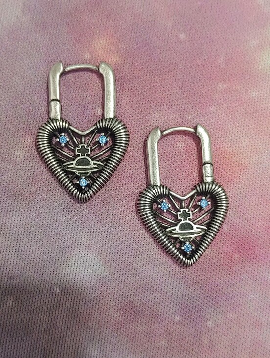 Vivienne Westwood Jewelry - Vivienne Westwood Heart Hoop Earrings